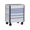 Montezuma Montezuma Pro Mechanics Cart - Gloss White with Blue Aluminum Drawer Pulls MPMC36WBL6 - alternate 2